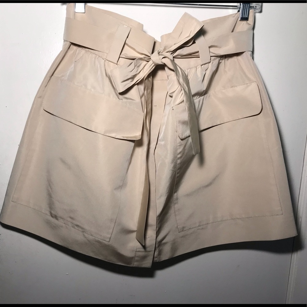 PRADA Silk skirt, Paper bag skirt, skirt W/ belt